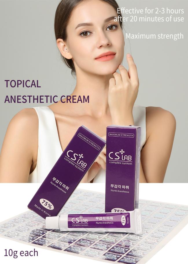 Cslab 75% Purple Tattoo Anesthetic Numb Cream Factory Price Numbing Ointment Tattoo Microblading Permanent Makeup