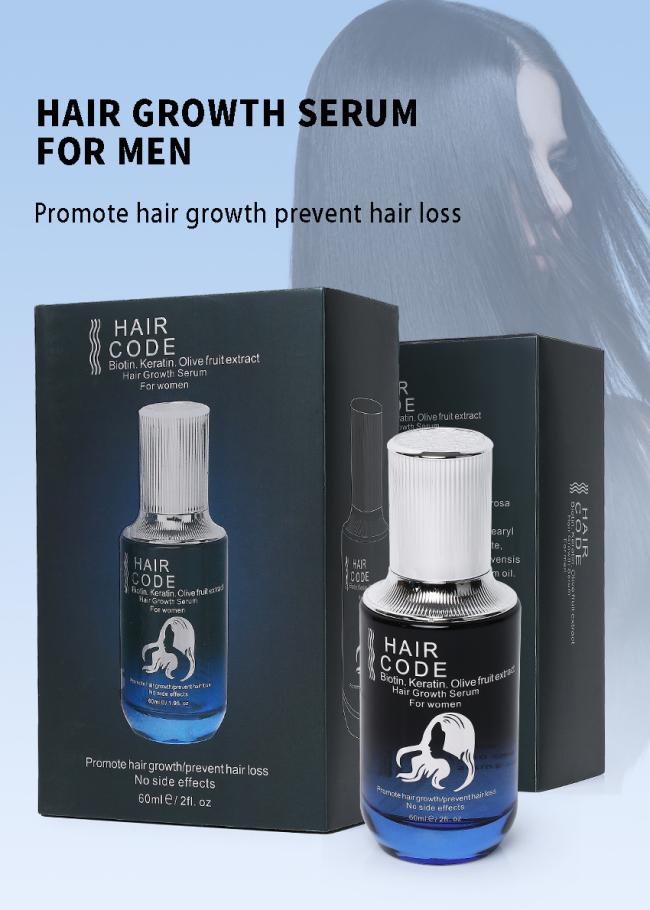 Hair Growth Serum Hair Code Anti Hair Loss Meso Essential Oil Biotin Olive Fruit Extract OEM Customized Private Label Factory Wholesale