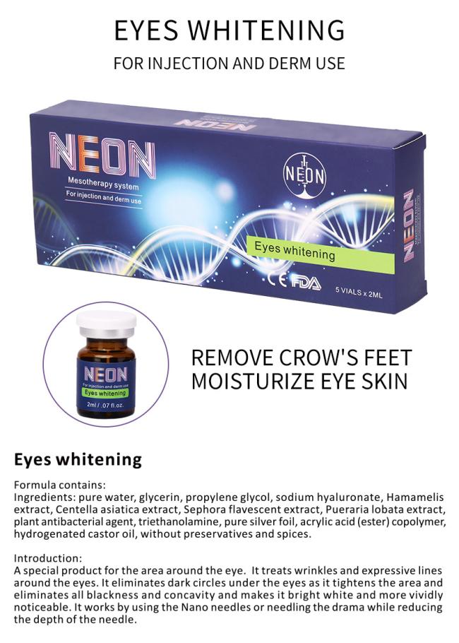 Faces Cosmetic Treatment Eyes Whitening and Lifting Anti Aging Mesotherapy Serum for Dark Circles Under Eye Dermal Fillers