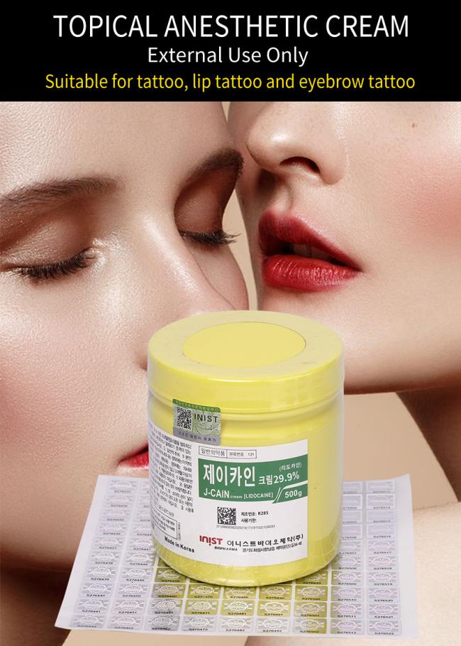 Korea 500g J-Cain Numb Cream J-Cain Anesthetic Ointment 10.56% 29.9% 79.9% Hight Quality J Cain for Face Micro-Needling Filler