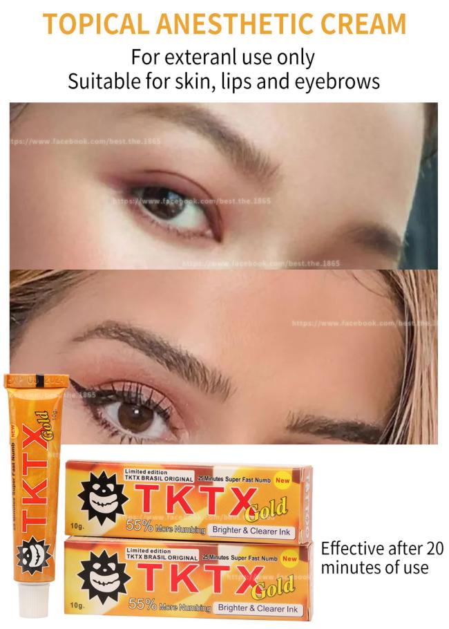 Tktx Green 55% Original Official Numbing Cream for Body Tattoo Semi-Permanent Makeup Cream