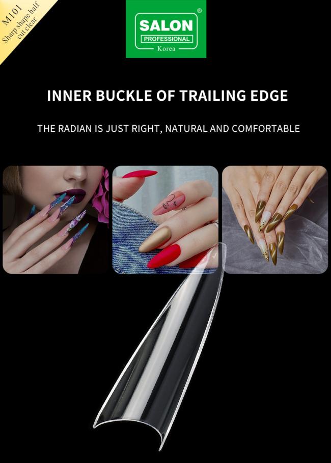Private Label Soft Gel Acrylic Milk Color Square Nail Tips French Full Cover Finger Nails