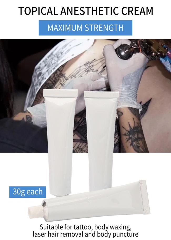 OEM Blank Tube Numbing Cream White Tube Semi-Permanent Makeup Cream Private Label for Body Tattoo Lip Tattoo Eyebrows Tattoo