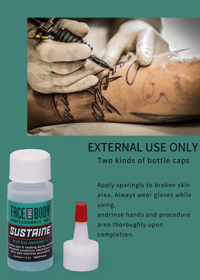Sustaine Blue Tattoo Numb Gel During Tattoo Painless Gel Soothe Duration Tktx Gel Eyebrows Lip Tattoo Semi-Permanent Makeup