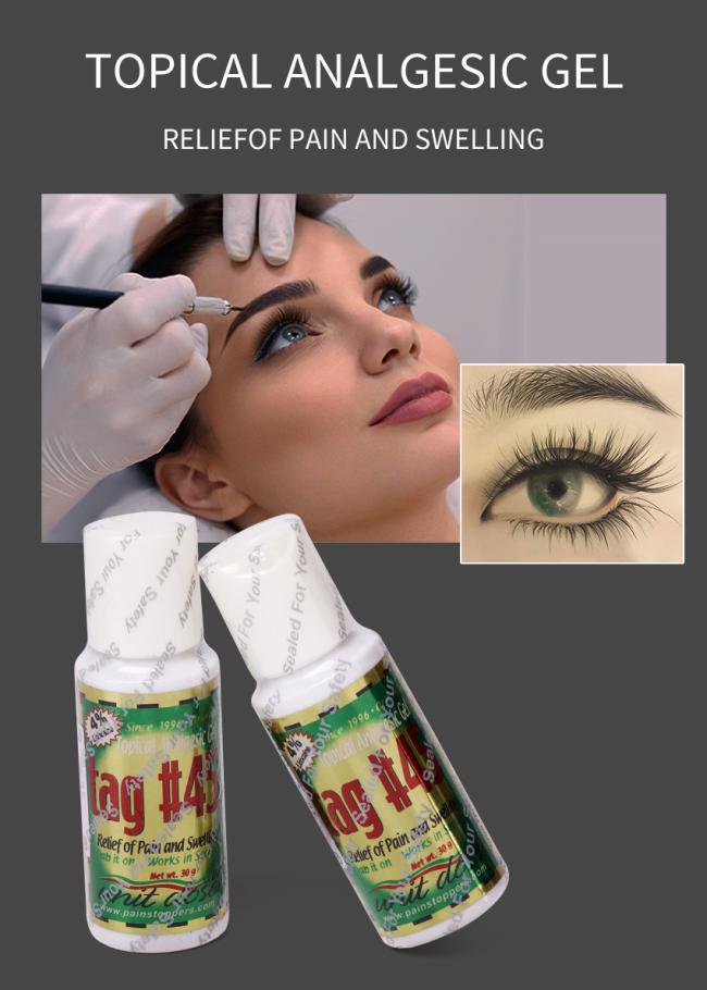 Tag45# Numb Gel Topical Analgesic Numbing Gel Lido Caine 4% Tag 45 Miro Blading Anesthetic Gel
