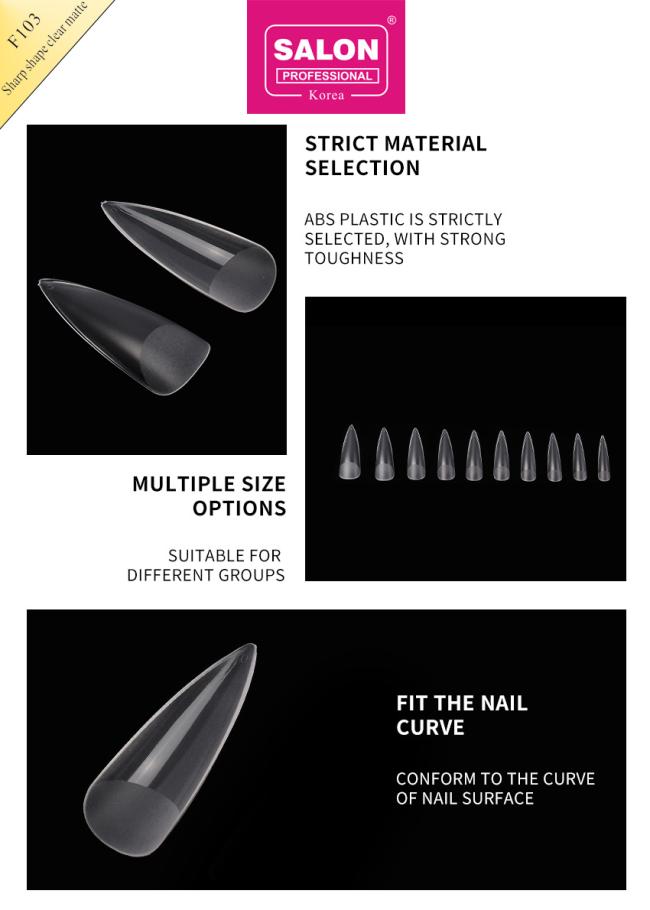 Short Nail Tips Ultra-Thin Clear Square Shaped Full Cover Press on Nails Acrylic False Nails for Nail Salon