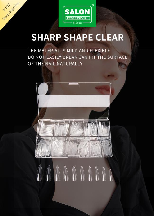 Fake Nails Half Cover Acrylic False Nail Non-Trace Nail Tips 12 Sizes with Bags for Nail Salons Multi Shape Optional