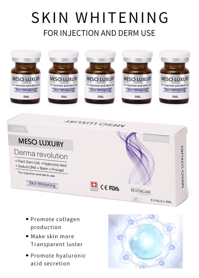 Private Label OEM/ODM Anti Wrinkles Whitening Mesotherapy Serum 5ml Ampoule Hyaluronic Acid Skin Booster