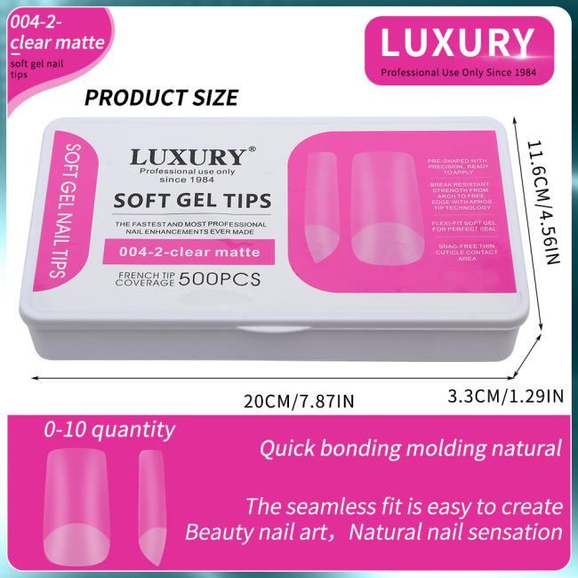 Wholesale French Artificial Nails Half Cover Natural Square Shape Fake Nails Press on Nails