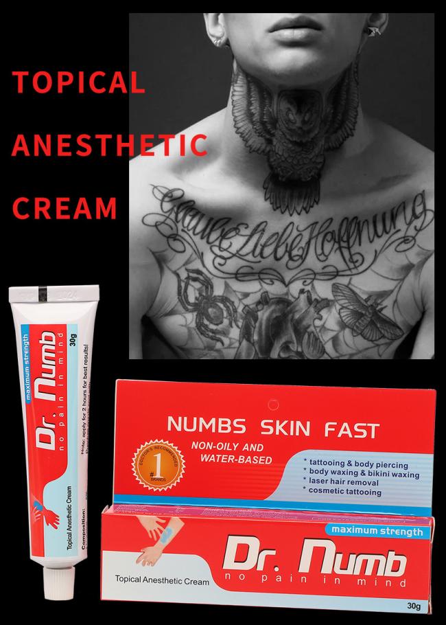 Speed Numb Tattoo Lido Caine Topical Anesthetic Numbing Cream for No Pain Body Tattoo Piercing Waxing