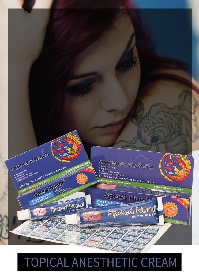 Blue Speed Numb Tattoo Anesthetic Cream for Microblading Piercing Waxing Strong Effective