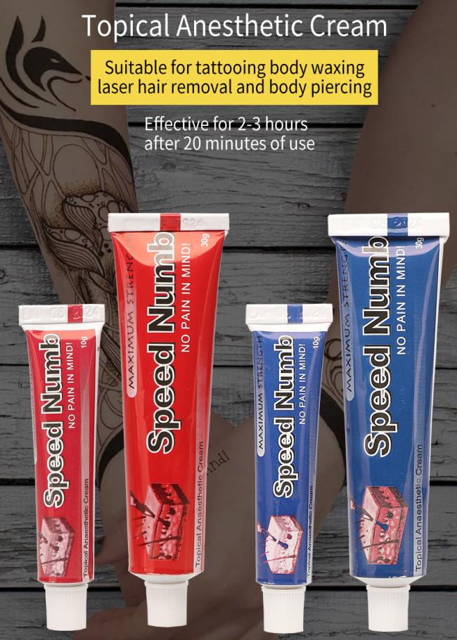 Blue Speed Numb Tattoo Anesthetic Cream for Microblading Piercing Waxing Strong Effective