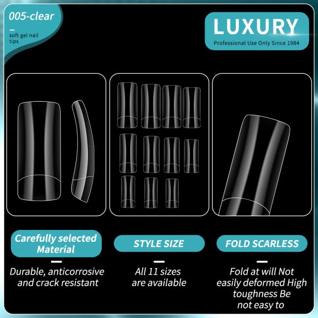 Long Teardrop Nail Tips Ultra-Thin Sharp Nails Half Cover Extended Thin Seamless Water Drop False Nails