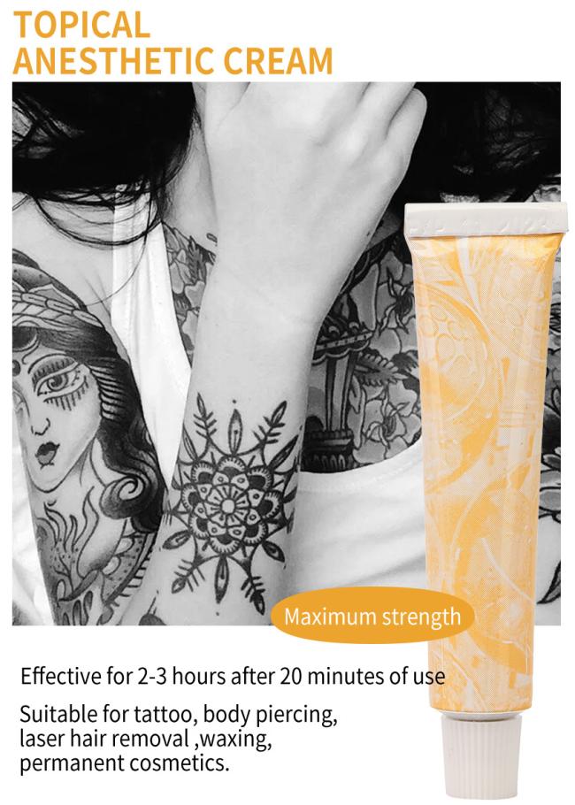 Private Label Tattoo Numbing Cream Anesthetic Permanent Makeup Stop Pain Microblading Piercing Eyebrow Lip Tattoo Strong Effective