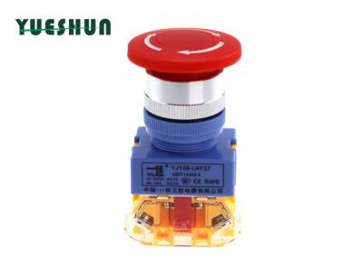 China Self Locking Emergency Stop Push Button Switch , Mushroom Type Emergency Push Button for sale