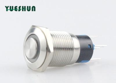 China Self Locking Metal LED Push Button Switch Durable Normal Open Normal Chosed for sale
