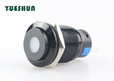 Chine le commutateur de bouton poussoir en métal de 19mm, le point LED 12V a illuminé le commutateur de bouton poussoir à vendre