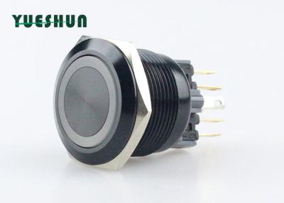 China LED Light Ring Aluminum Push Button Switch 22mm Durable For Longstanding Press for sale