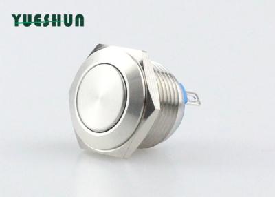 China Metal Momentary Normally Open Push Button Switch IP67 16MM 2 Pin Terminal for sale