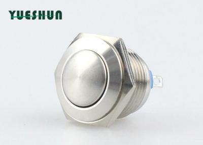 China Self Reset Rugged Metal Pushbutton 16mm Ball Head Pin Terminal Long Mechanical Life for sale