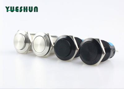 China 19mm Latching Push Button Power Switch 1NO 1NC 5 Pin Silver Alloy Terminal Material for sale