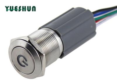 China IP67 Waterproof Push Button On Off Switch With Harness Plug For 19MM Mounting Panel for sale