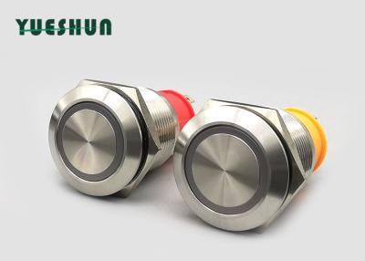 China RoHS Round Head 19mm Metal Stainless Steel Push Button Switch for sale