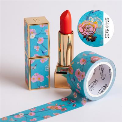 China Beautiful lipstick box packaging special tape,Printed washi tape, Viscosity strength,non-fading. for sale