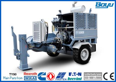 中国 Cummins Engineとの頭上式の電力線100kN 10Tのための機械そして用具をひもでつなぐ330KV油圧引き手 販売のため