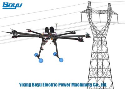 China 8 Spirals Rotary Wing Unmanned Aerial Vehicle Drone For Erecting Wires In Transmission Lines for sale