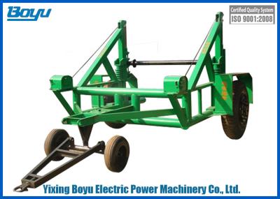 China Welded Steel 30kn - 100kN  Reel Carrier Trailer  For Cable Drum Hauling Reel Max Diameter 2400~3600mm for sale