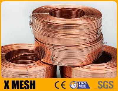 中国 2.25x0.5mm Copper Coated Flat Stitching Wire Electro Galvanized For Carton Machine 販売のため