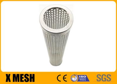 China 2 Inch 304 Stainless Steel Perforated Metal Mesh Filter / Perforated Cylinder à venda