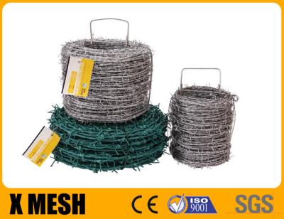 China Double Strand 2.5mm Barbed Wire With Hot Dipped Galvanized Type For Farm Fields for sale