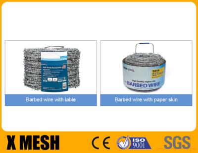 China Reverse Twist Hot Galvanized 14 Gauge Barbed Wire With 100m Long Coil High Tensile à venda