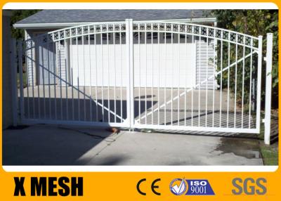 China White Aluminum Flat Top Security Metal Fencing 6 Point Welds for sale