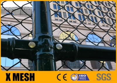 China Vinyl Coated 1.8 M Chain Link Fencing Durable Opening 50mm Black Color Diamond Wire for sale