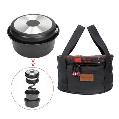 China Aluminium Outdoor Cooking Pot Set 3KG Nonstick With Lid for sale