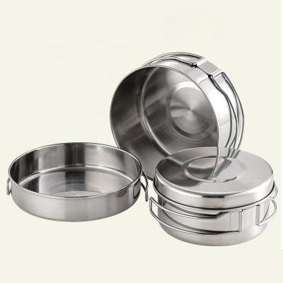 China Stainless Steel Material Outdoor Cookware Set For Camping for sale
