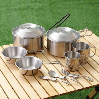 China 304 Stainless Steel Outdoor Multifunctional Multi Person Camping Picnic Set for sale