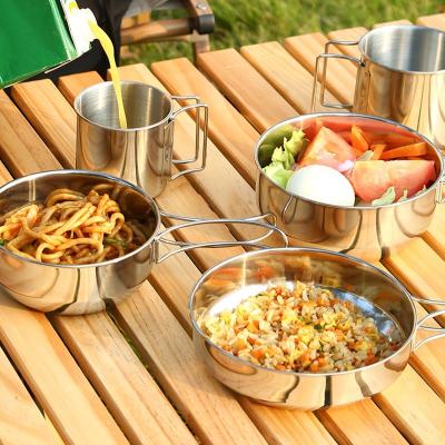 China OEM Hiking Picnic Outdoor Cookware Set  Stainless Steel Non Stick for sale