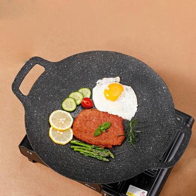 China Non Stick Cast Iron Camping Round Frying Pan Pre Seaoned For Outdoor And Kitchen for sale