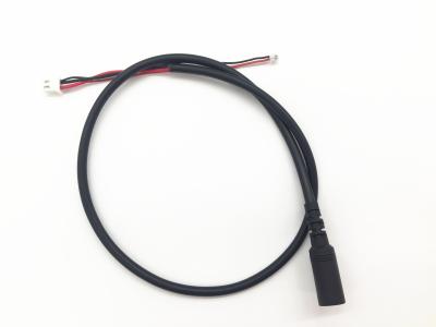 China Black PVC Molding Type Power Cable Assembly 28AWG / 22AWG Wine DC Jack 3.5*1.35 for sale