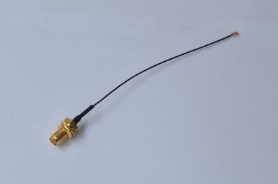 China Black RF Cable Assembly UFL Plug  To SMA Female RF 0.81 Cable for sale