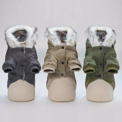 China OEM XXL Dog Apparels Winter Cool Hooded Pet Clothing Coat Puppy en venta