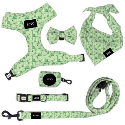 China Soft No Pull Luxury Adjustable Pet Harness Dog Harness Collar Leash Set XS-XL for sale