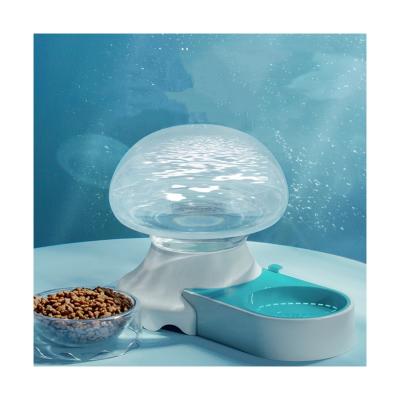 China 2 In 1 Clear Water Pet Feeders 2100ml Portable Auto Cat Water Bowl for sale