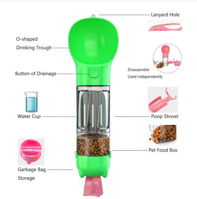 China Recycling Dispenser Pet Feeders Dog Water Drinking Bottle Multifunction for sale