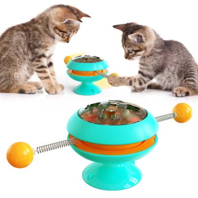 China Rolling Scratching ABS Spinning Ball Cat Toy / 3 In 1 Teaser Cat Toy Improve IQ OEM for sale