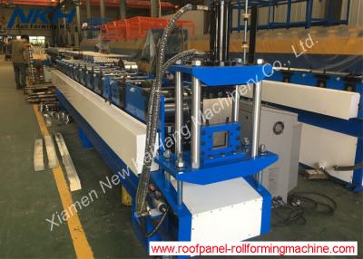 China Rectangular Gutter Roll Forming Machine PLC Control With Fastener Fixing for sale